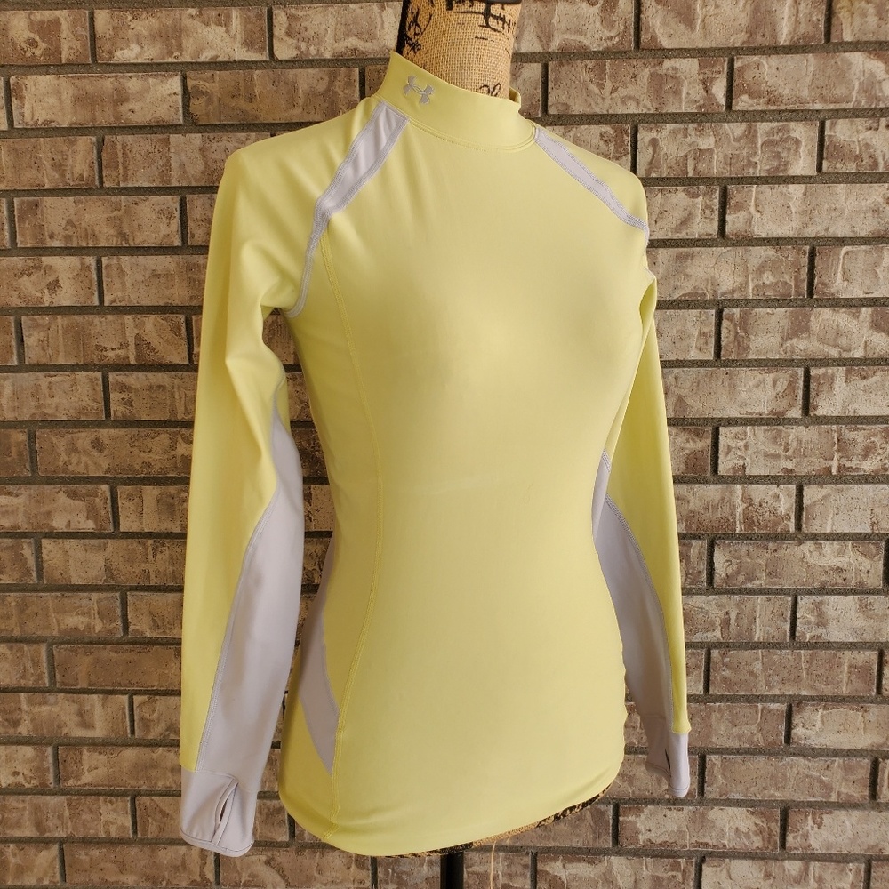 Under armour base layer womens pale green top long